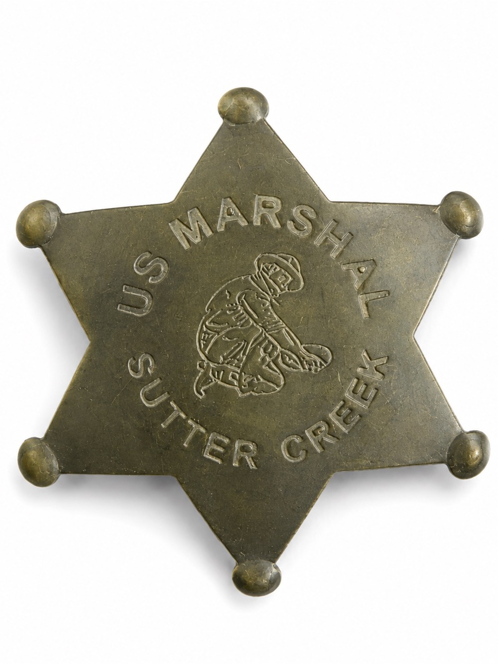 NEW Western Star Brass Badge US Marshal Sutter Creek